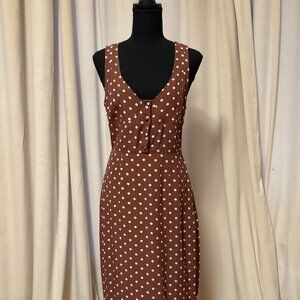 Rouje Naomi Pois Marron Dress - Size 38